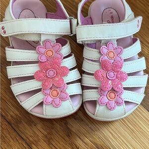 Stride Rite Girls' Pink and White Sandals